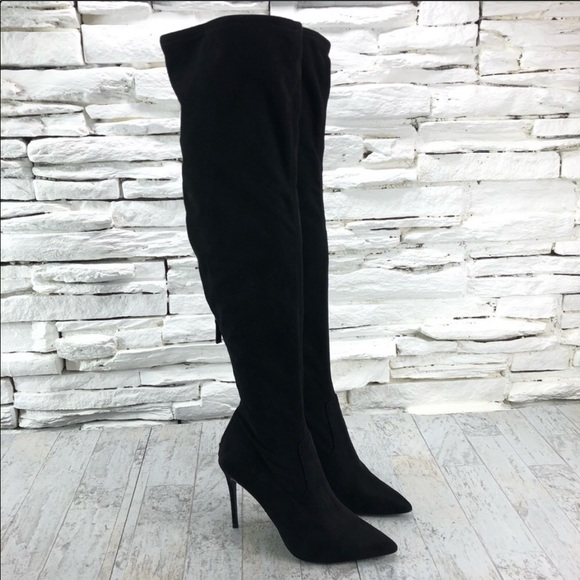 Steve Madden Shoes - Steve Madden Devine Black Suede Stiletto Heel Boot